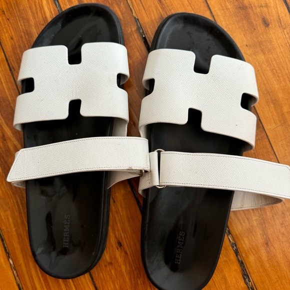 Men’s White Hermes Sandals - Size 46